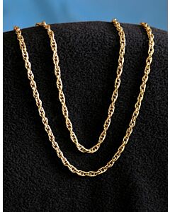 Lightweight faux gold rope chain
