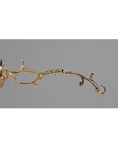 Long lacquered brass lamp hook