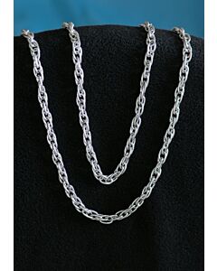 Faux silver rope chain