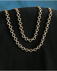 Faux gold flat connector chain