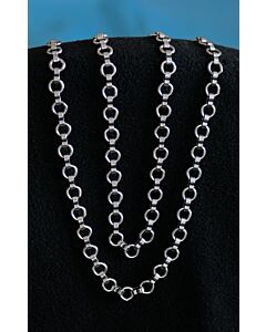 Faux silver flat connector chain
