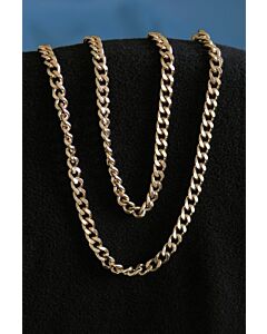 Faux gold double-curb chain