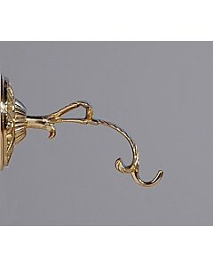Short lacquered brass lamp hook