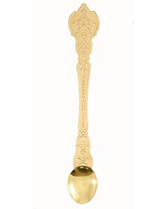 Lacquered brass Russian Communion spoon