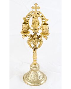 Lacquered Brass Paschal Candlestick