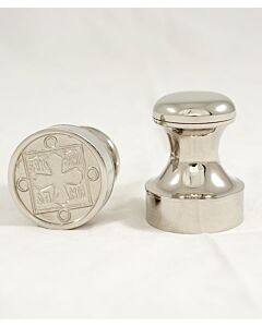 "Jesus Christ Conquers" nickel-plated prosphora seal