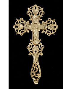 Laquered Brass Blessing Cross without stand