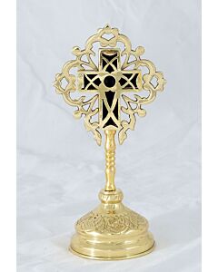 Lacquered brass blessing Cross