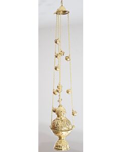 Gold-plated censer with bells