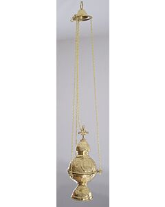 Lacquered brass censer without bells