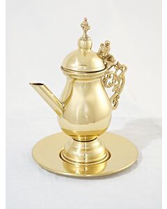 Lacquered brass zeon and tray