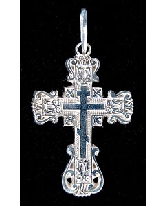 Large ornate sterling silver Cross (1.375")