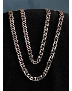 Faux gold double-curb chain