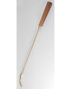 Satin Brass Candle Lighter w/Walnut Handle 20" Long - SPECIAL ORDER!