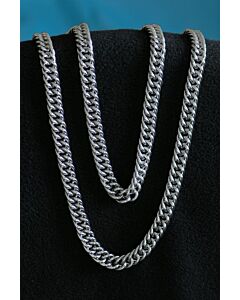 Faux silver curb chain