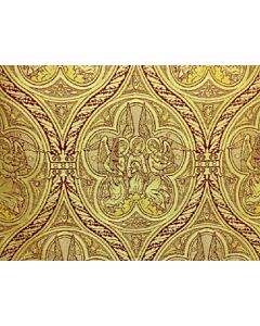 “Musical Angels” Rayon Brocade with Real Metal