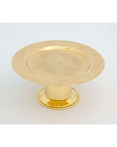Small Gold-Plated Engraved Diskos (Paten) Nativity Scene