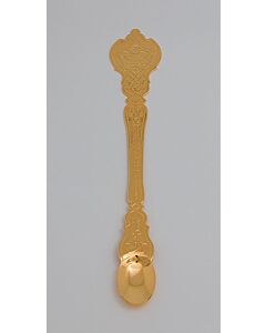 Gold-Plated Embossed Communion Spoon with Small Bowl