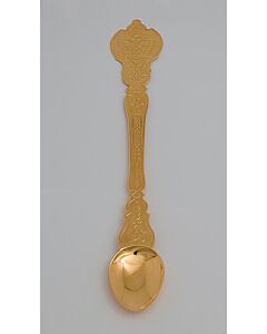 Gold-Plated Embossed Communion Spoon with Large Bowl