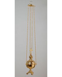 Gold-Plated Spherical Censer without Bells