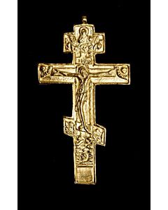Gold-plated bronze 17th c. Russian pectoral Cross