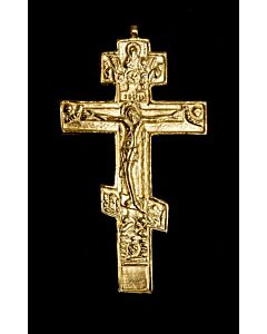 Gold-plated sterling silver three-barred Russian pectoral Cross