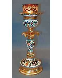Gold-Plated and Enamelled Holy Table Lamp