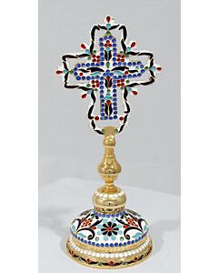 Gold-plated & enamelled blessing Cross