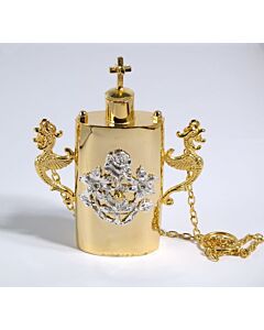 Gold- and silver-plated myrrh container