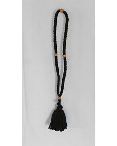 100-knot woollen prayer rope with myrtlewood beads