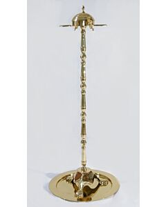Lacquered brass censer and processional torch stand
