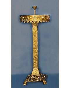 Aluminum candlestand with lamp holder