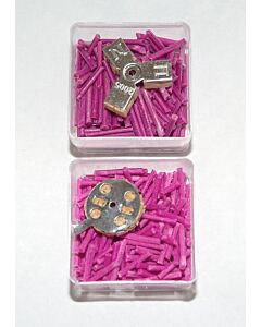 Greek float with pink wax-coated wicks (small box)