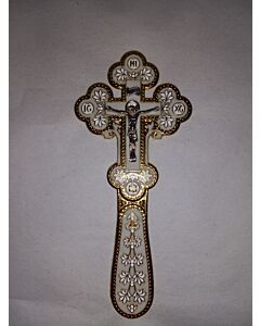 Holy Land Blessing Cross White