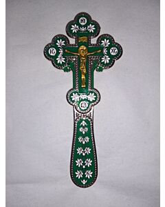 Holy Land Blessing Cross Green