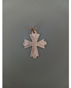 "Fleur De Lis" Mother of Pearl Cross