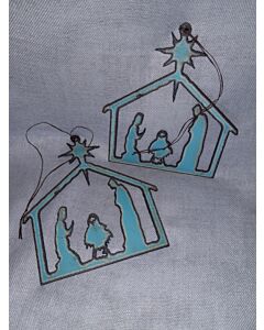 Nativity Ornament Recycled Metal