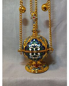 Blue Enameled Censer