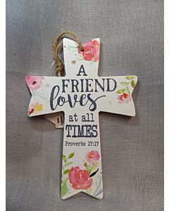 Proverbs 17:17 Wood Wall Cross