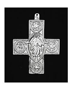 Bronze silver-plated early English pectoral Cross