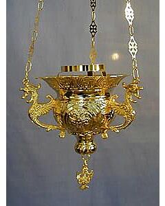 Gold-plated vigil lamp