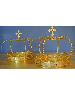 Gold-plated wedding crowns