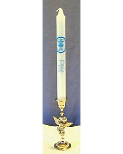 Traditional Baptismal candle (blue decor)