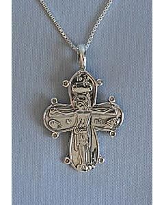 Sterling silver Christine Cross (w/ Theotokos on reverse)