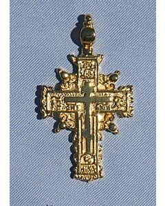 Gold-plated sterling silver Old Believer Cross