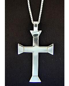 St. Katherine Cross - silver (1.5")