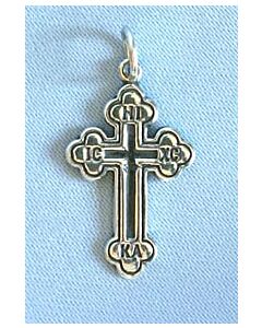 Greek Baptismal Cross - silver (.875")