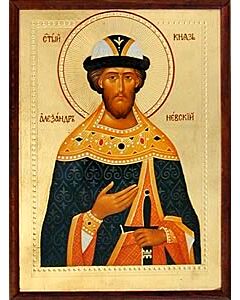 61/4'' x 81/2'' Icon of St. Alexander Nevski