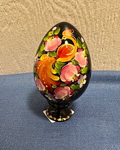 Ukrainian Hand Painted Egg w/stand