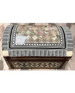 Mother of Pearl and Wood Inlay Chest